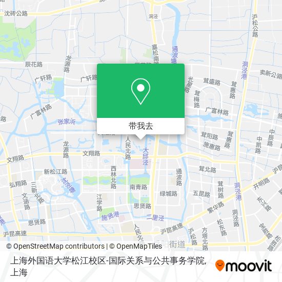 上海外国语大学松江校区-国际关系与公共事务学院地图