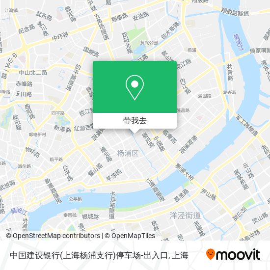 中国建设银行(上海杨浦支行)停车场-出入口地图