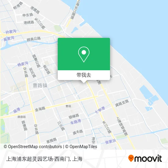 上海浦东超灵园艺场-西南门地图