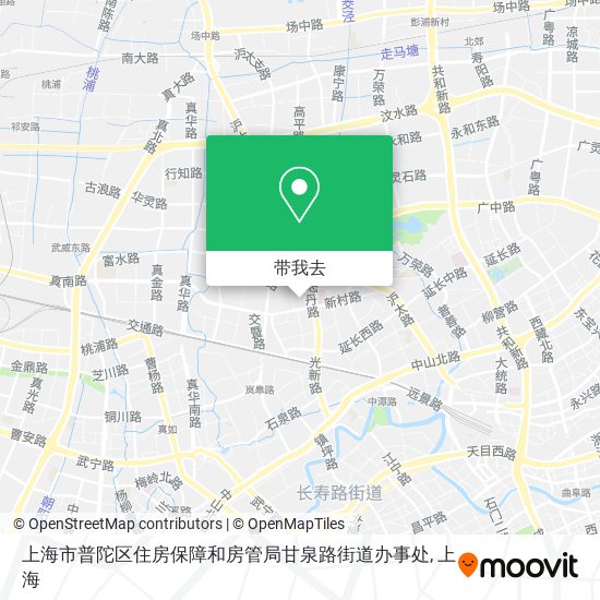 上海市普陀区住房保障和房管局甘泉路街道办事处地图