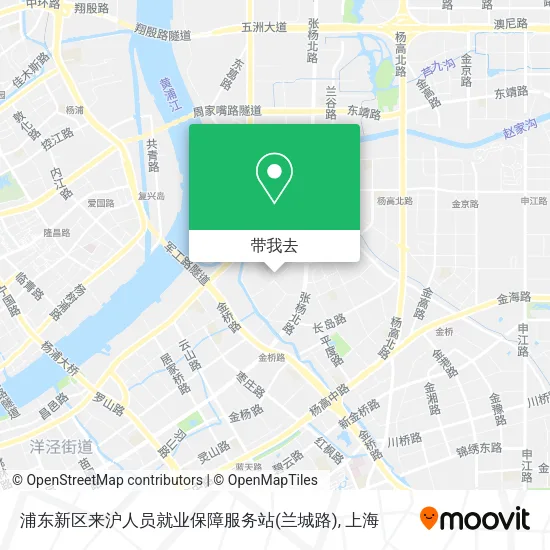 浦东新区来沪人员就业保障服务站(兰城路)地图
