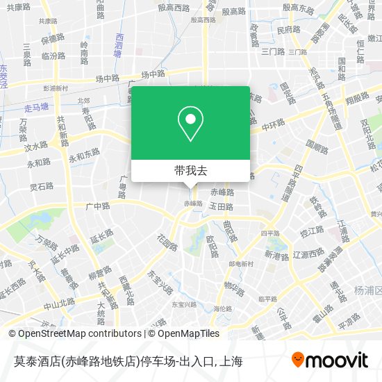 莫泰酒店(赤峰路地铁店)停车场-出入口地图