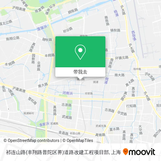 祁连山路(丰翔路普陀区界)道路改建工程项目部地图