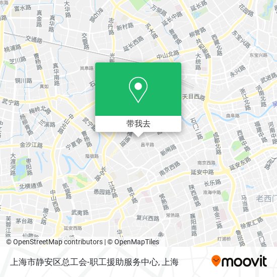 上海市静安区总工会-职工援助服务中心地图