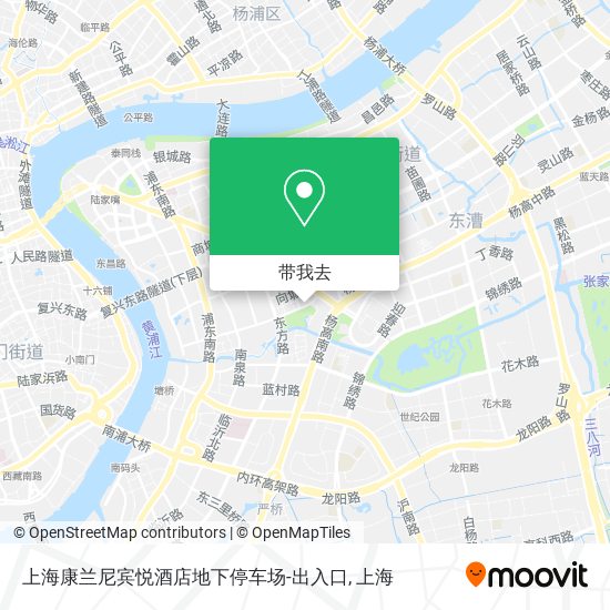 上海康兰尼宾悦酒店地下停车场-出入口地图