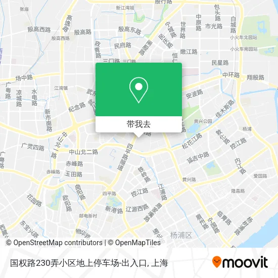 国权路230弄小区地上停车场-出入口地图