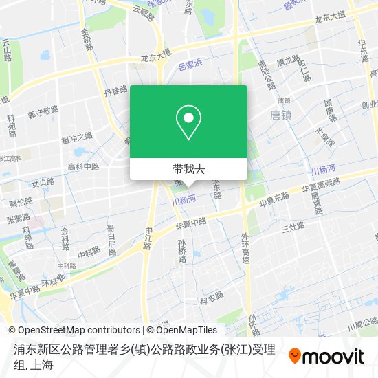 浦东新区公路管理署乡(镇)公路路政业务(张江)受理组地图