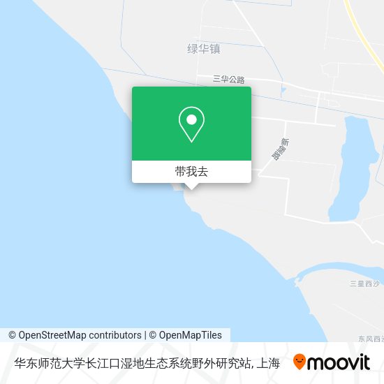 华东师范大学长江口湿地生态系统野外研究站地图