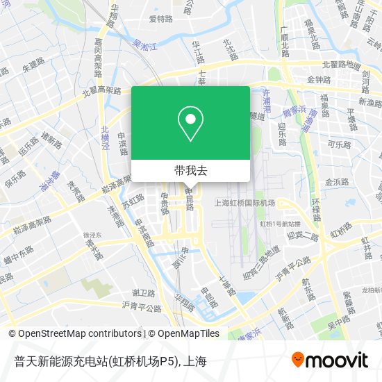 普天新能源充电站(虹桥机场P5)地图