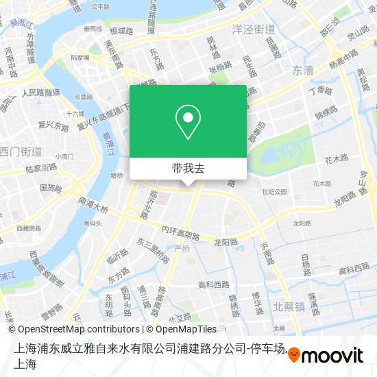 上海浦东威立雅自来水有限公司浦建路分公司-停车场地图