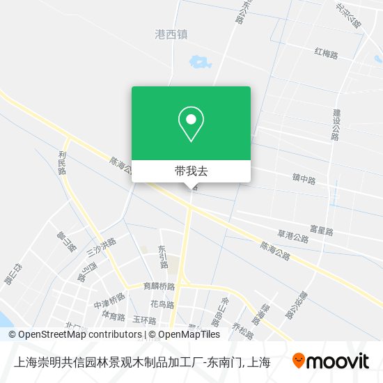 上海崇明共信园林景观木制品加工厂-东南门地图