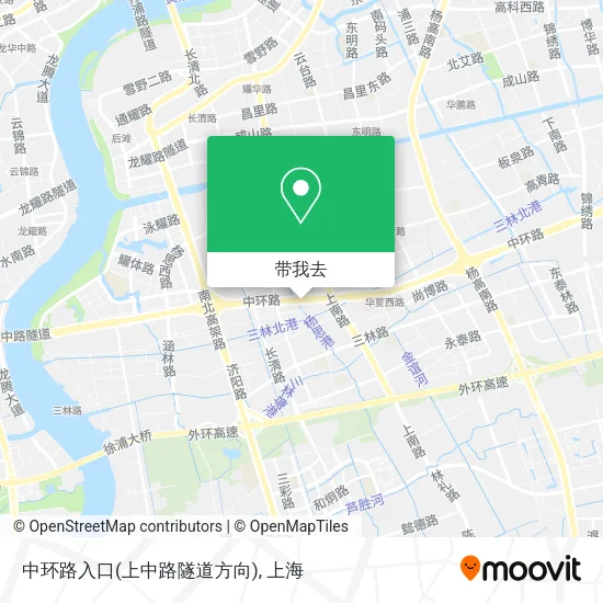 中环路入口(上中路隧道方向)地图