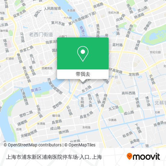 上海市浦东新区浦南医院停车场-入口地图