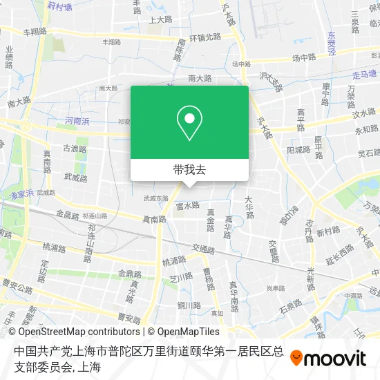中国共产党上海市普陀区万里街道颐华第一居民区总支部委员会地图