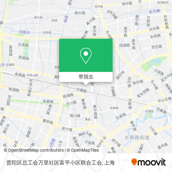 普陀区总工会万里社区富平小区联合工会地图