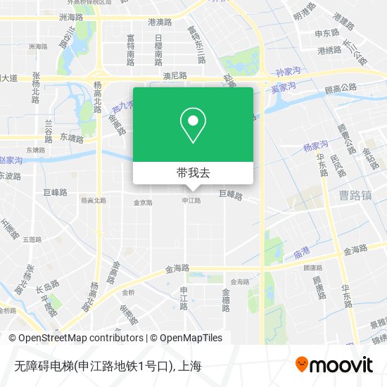无障碍电梯(申江路地铁1号口)地图
