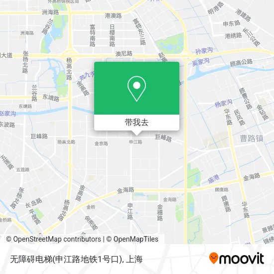 无障碍电梯(申江路地铁1号口)地图