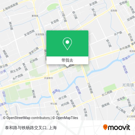 泰和路与铁杨路交叉口地图