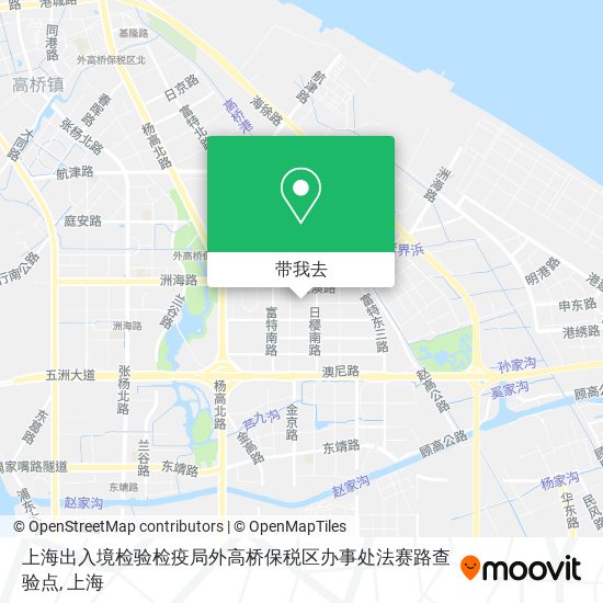 上海出入境检验检疫局外高桥保税区办事处法赛路查验点地图