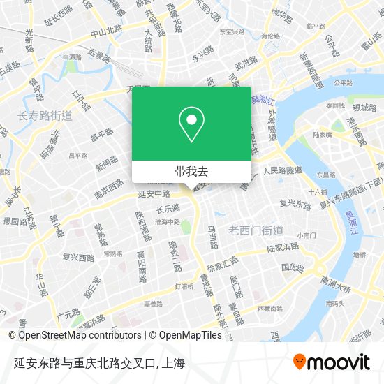 延安东路与重庆北路交叉口地图
