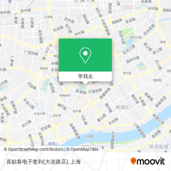 喜贴客电子签到(大连路店)地图