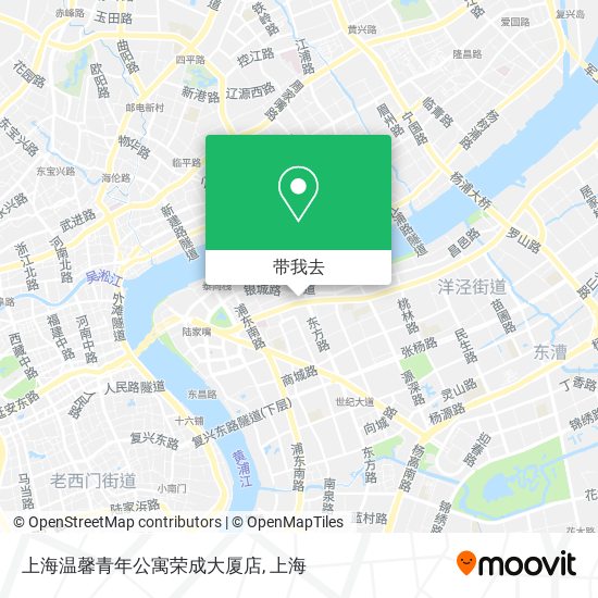 上海温馨青年公寓荣成大厦店地图