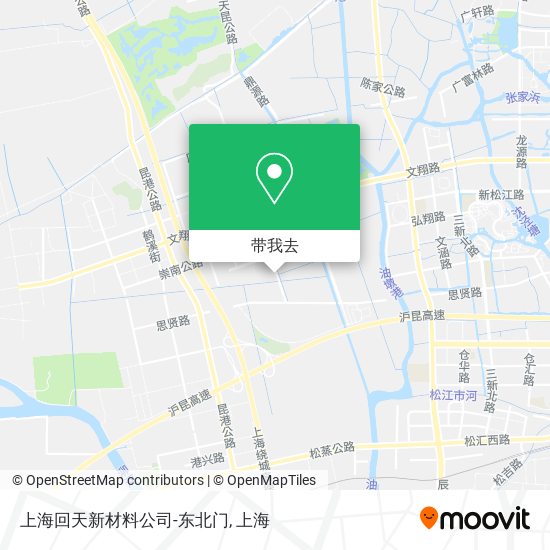 上海回天新材料公司-东北门地图