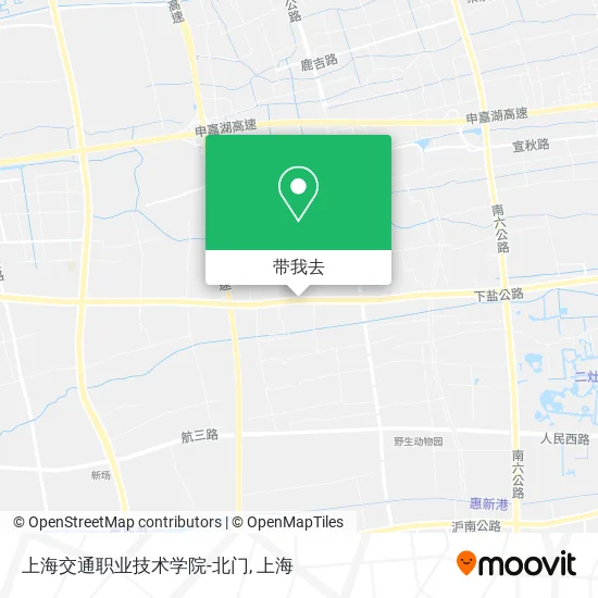 上海交通职业技术学院-北门地图
