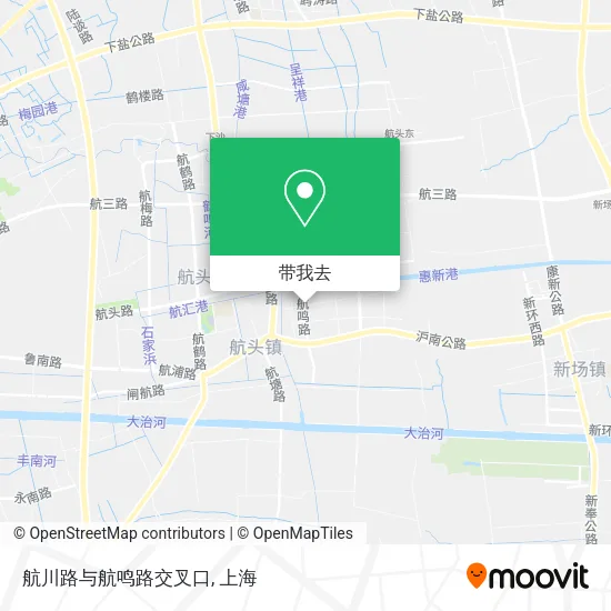 航川路与航鸣路交叉口地图