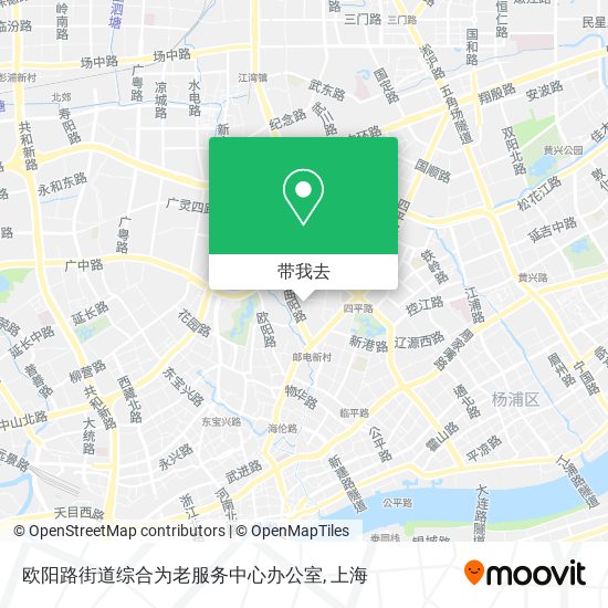 欧阳路街道综合为老服务中心办公室地图