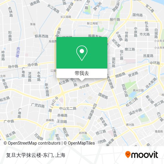 复旦大学抹云楼-东门地图
