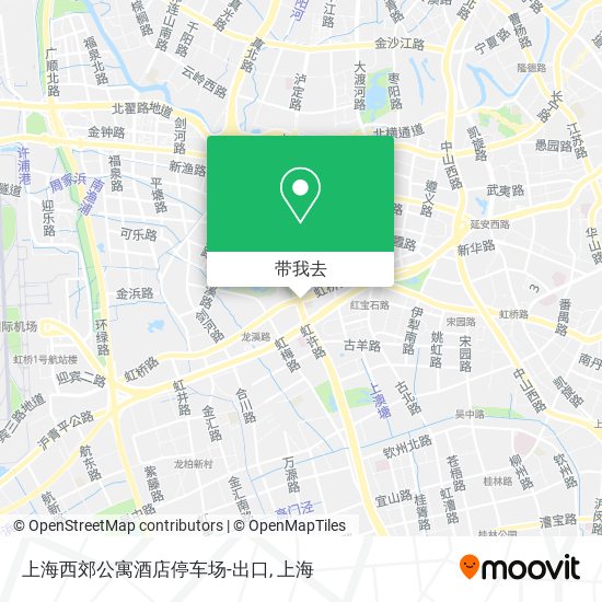 上海西郊公寓酒店停车场-出口地图