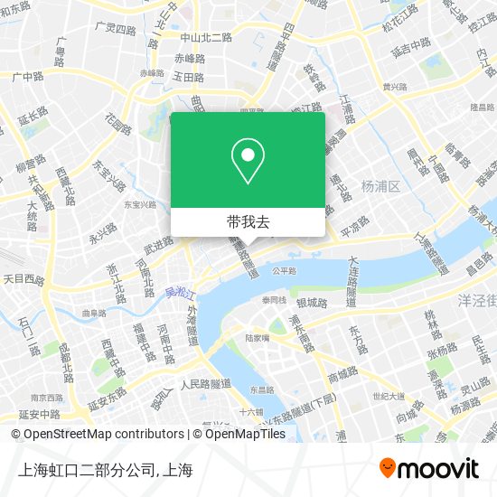 上海虹口二部分公司地图