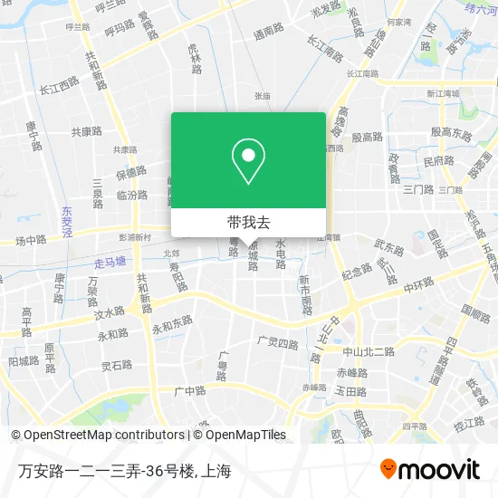 万安路一二一三弄-36号楼地图