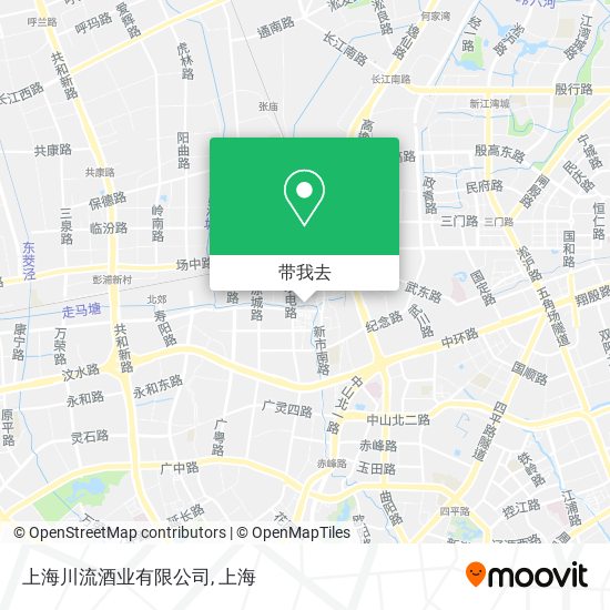 上海川流酒业有限公司地图