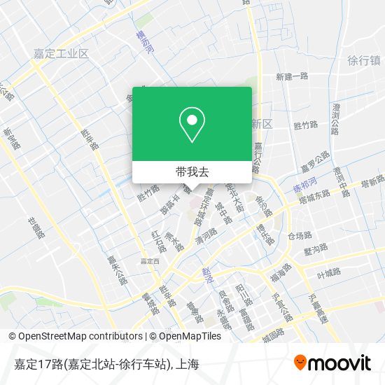 嘉定17路(嘉定北站-徐行车站)地图