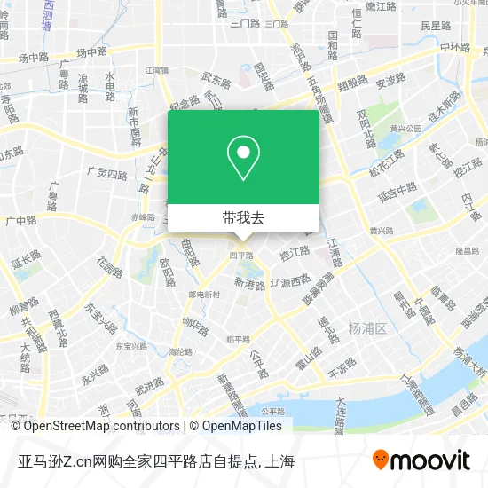亚马逊Z.cn网购全家四平路店自提点地图