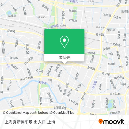 上海真新停车场-出入口地图