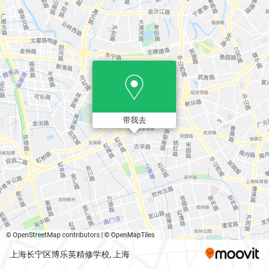 上海长宁区博乐英精修学校地图