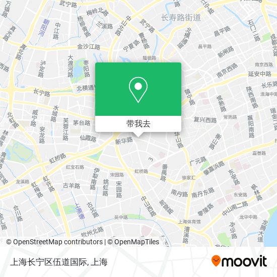 上海长宁区伍道国际地图