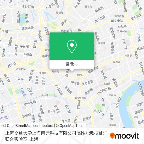 上海交通大学上海南康科技有限公司高性能数据处理联合实验室地图