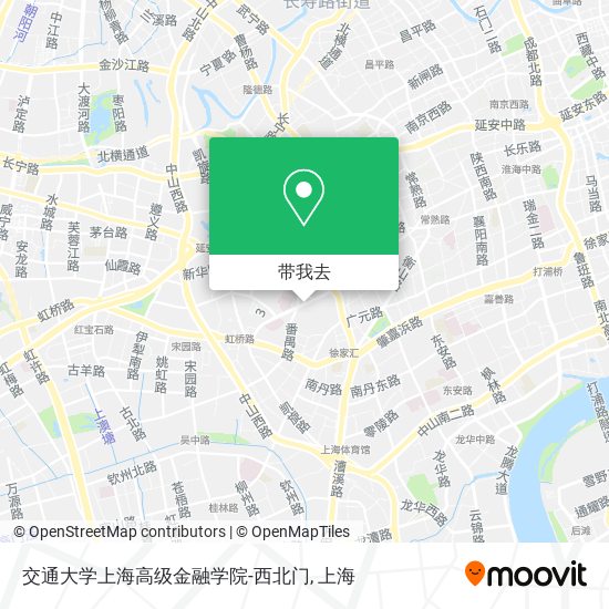 交通大学上海高级金融学院-西北门地图