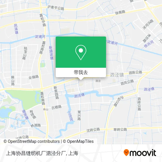 上海协昌缝纫机厂泗泾分厂地图