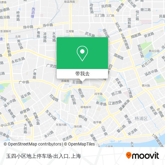 玉四小区地上停车场-出入口地图