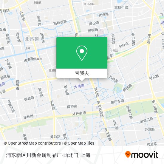 浦东新区川新金属制品厂-西北门地图