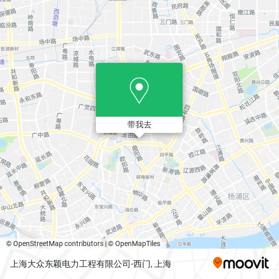 上海大众东颖电力工程有限公司-西门地图