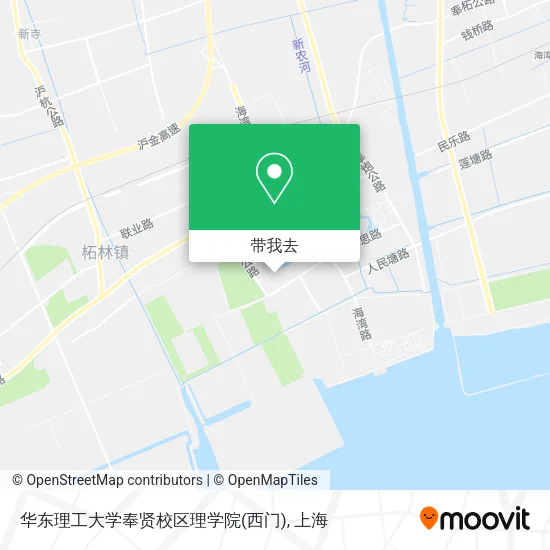 华东理工大学奉贤校区理学院(西门)地图