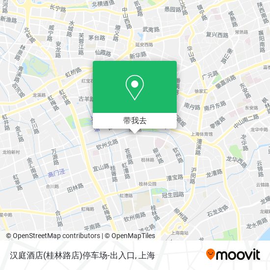 汉庭酒店(桂林路店)停车场-出入口地图