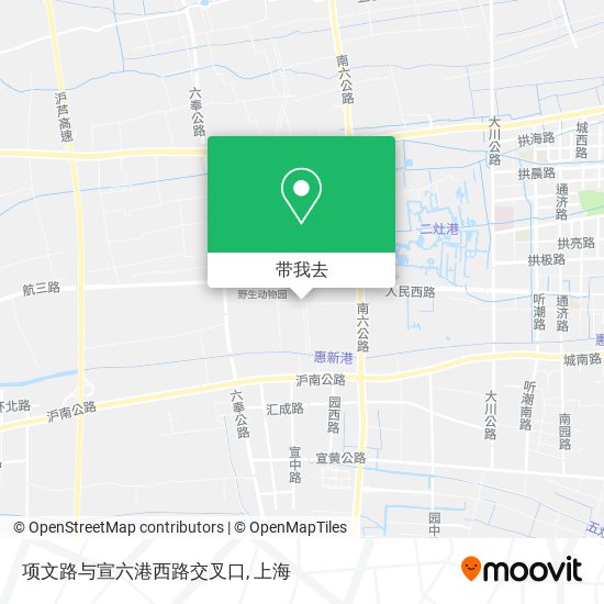 项文路与宣六港西路交叉口地图
