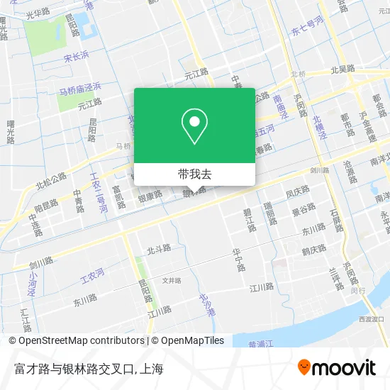 富才路与银林路交叉口地图